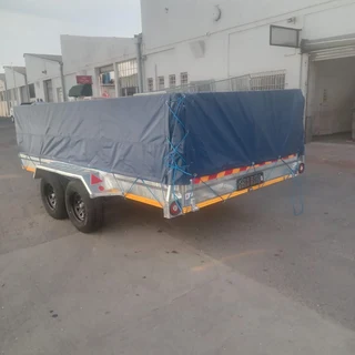 Brand new galvanized 4x2m dual axle trailer with sail cover