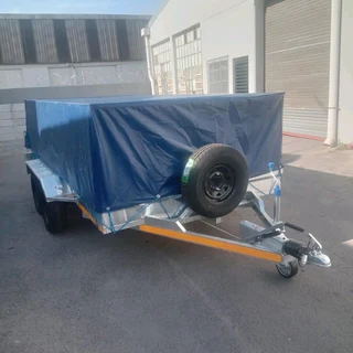Brand new galvanized 4x2m dual axle trailer with sail cover