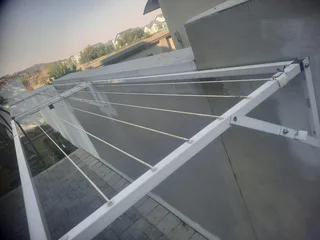 Fold away washing line