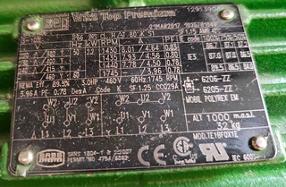 Zest Weg 2.2 kW 3 phase Induction motor with Zest Weg Variable Frequency Drive