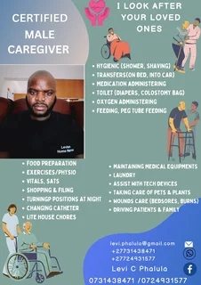 Male caregiver with driving experience available to start immediately