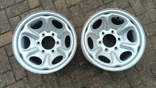 15" 6-hole Trailer steel rims (2 only)