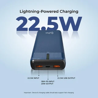 pTron Dynamo Surge 20000mAh 22.5W Fast Charging Power Bank.