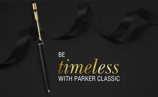 PARKER MATTE BLACK BALL PEN &amp; ROLLER PEN SET - BLUE INK - COMES WITH PARKER GIFT BOX-