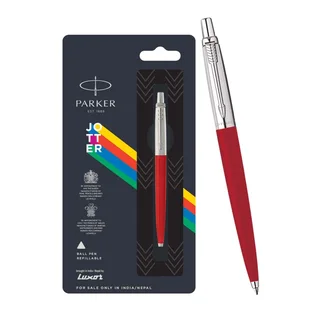 Parker jotter standard , stainless steel &amp; pen/pencil set- ball pen with blue ink