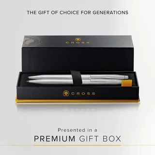 Cross Classic Century Elegant Premium Chrome Ball Pen &amp; Pencil Set