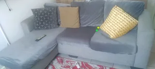 L shaped grey couch