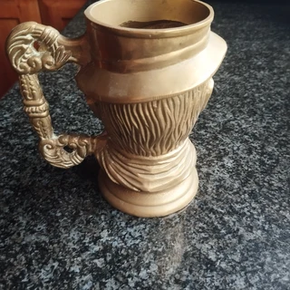 Solid Brass Toby Mug - Bearded Man