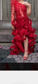 Assorted beaded gowns and orn once