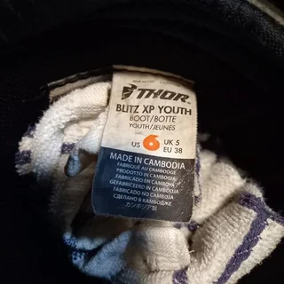 THOR Blitz XP Youth off road boots Size UK 5 EU38