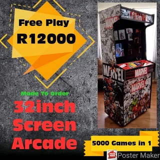 New XL Custom Wrapped Retro Arcade Game