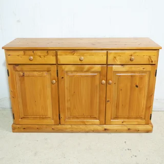 Solid Yellowwood 3 Drawer Sideboard