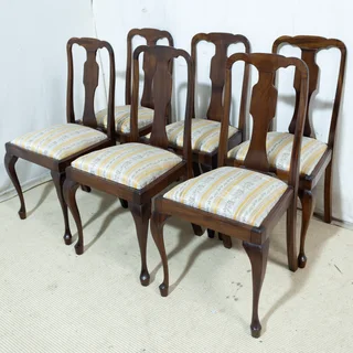 6x Queene Anne Style Dining Room Chairs