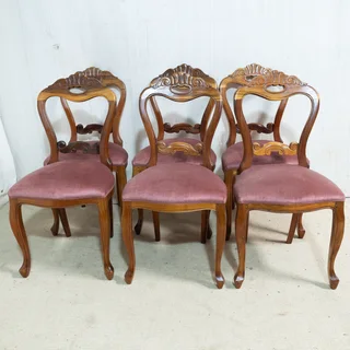 6x Blackwood Bustleback Style Dining Chairs