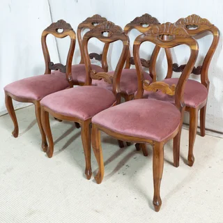 6x Blackwood Bustleback Style Dining Chairs