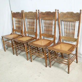 4x Original Birch Colonial Chairs