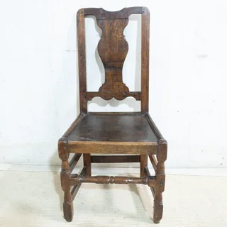 Jacobean 17thC Oak &amp; Elmwood Chair