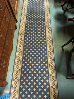 Very Long Blue Runner Carpet 6.5 Metre x 69 CM