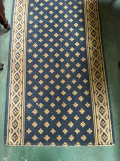 Very Long Blue Runner Carpet 6.5 Metre x 69 CM