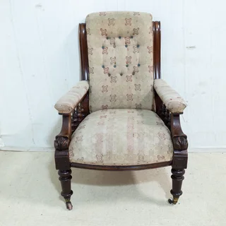 Victorian Mahogany Lounge Chair
