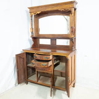 Edwardian Solid Walnut Dresser