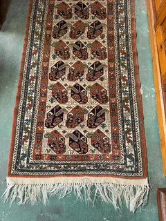 Brown &amp; Patterened Runner Carpet 350 CM x 76 CM
