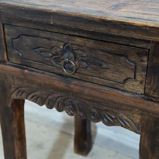 Pair of Antique Wooden Balinese Pedestal Tables