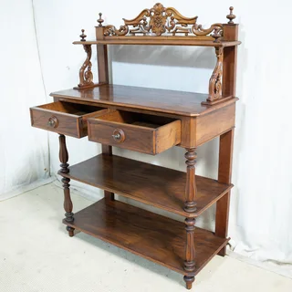 Victorian Walnut 4-Tier Dumbwaiter