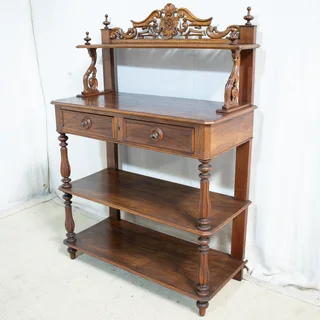 Victorian Walnut 4-Tier Dumbwaiter