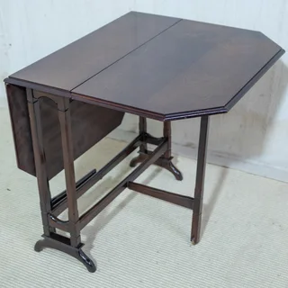Solid Imbuia Dropside Side Table