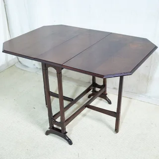 Solid Imbuia Dropside Side Table