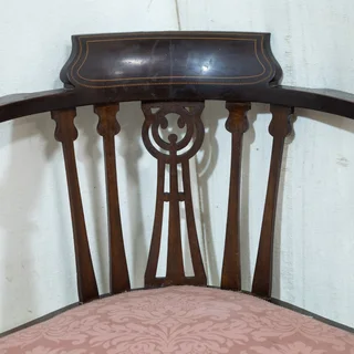 Edwardian Mahogany Inlaid Corner Chair
