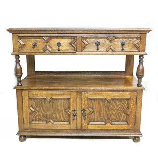 Solid Oak 2 Tier Server