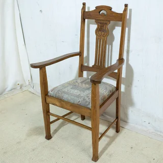 Edwardian Oak Carver Chair