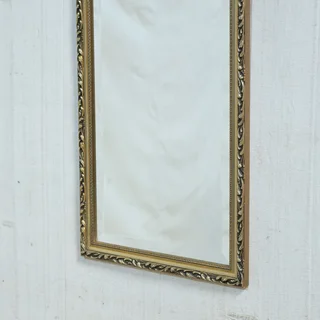 Gold Framed Rectangle Bevlled Mirror