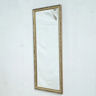Gold Framed Rectangle Bevlled Mirror