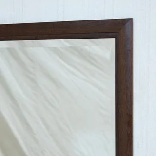Afromosia Framed and Beveled Mirror