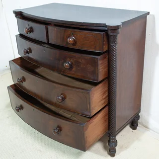 Victorian Cuban Mahogany 5-Drawer Chest of Drawers