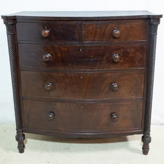 Victorian Cuban Mahogany 5-Drawer Chest of Drawers