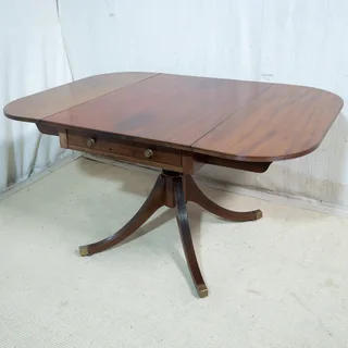 Regency Style Solid Mahogany Dropside Table