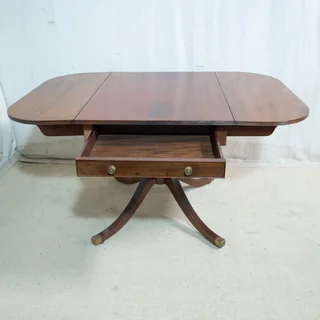 Regency Style Solid Mahogany Dropside Table