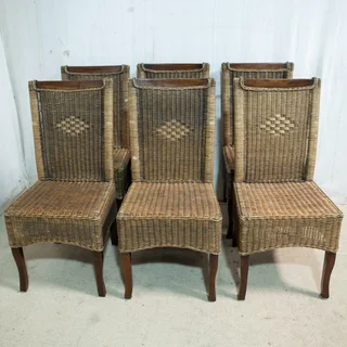 6x Wicker Chairs