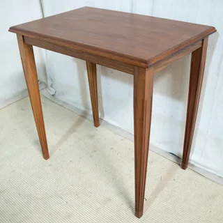 Tall Solid Kiaat Side Table