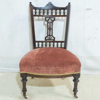 Victorian Walnut Nursing Chair