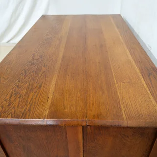 Solid Oak 6 Drawer Desk