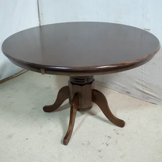 4-Seater Solid Afromosia Wood Round Table