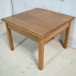 Square Solid Kiaat Wood Coffee Table