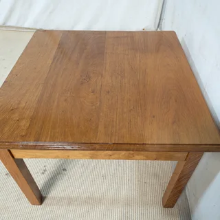 Square Solid Kiaat Wood Coffee Table