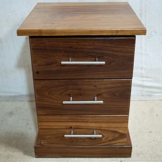 Solid Blackwood 3 Drawer Pedestal