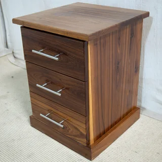 Solid Blackwood 3 Drawer Pedestal